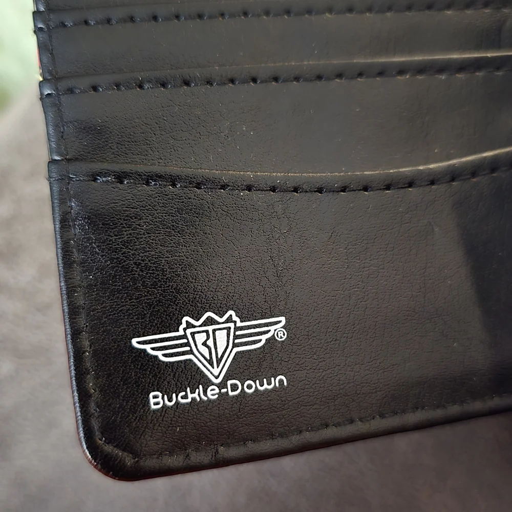 Buckle-Down Black Money Clip with Festive Design